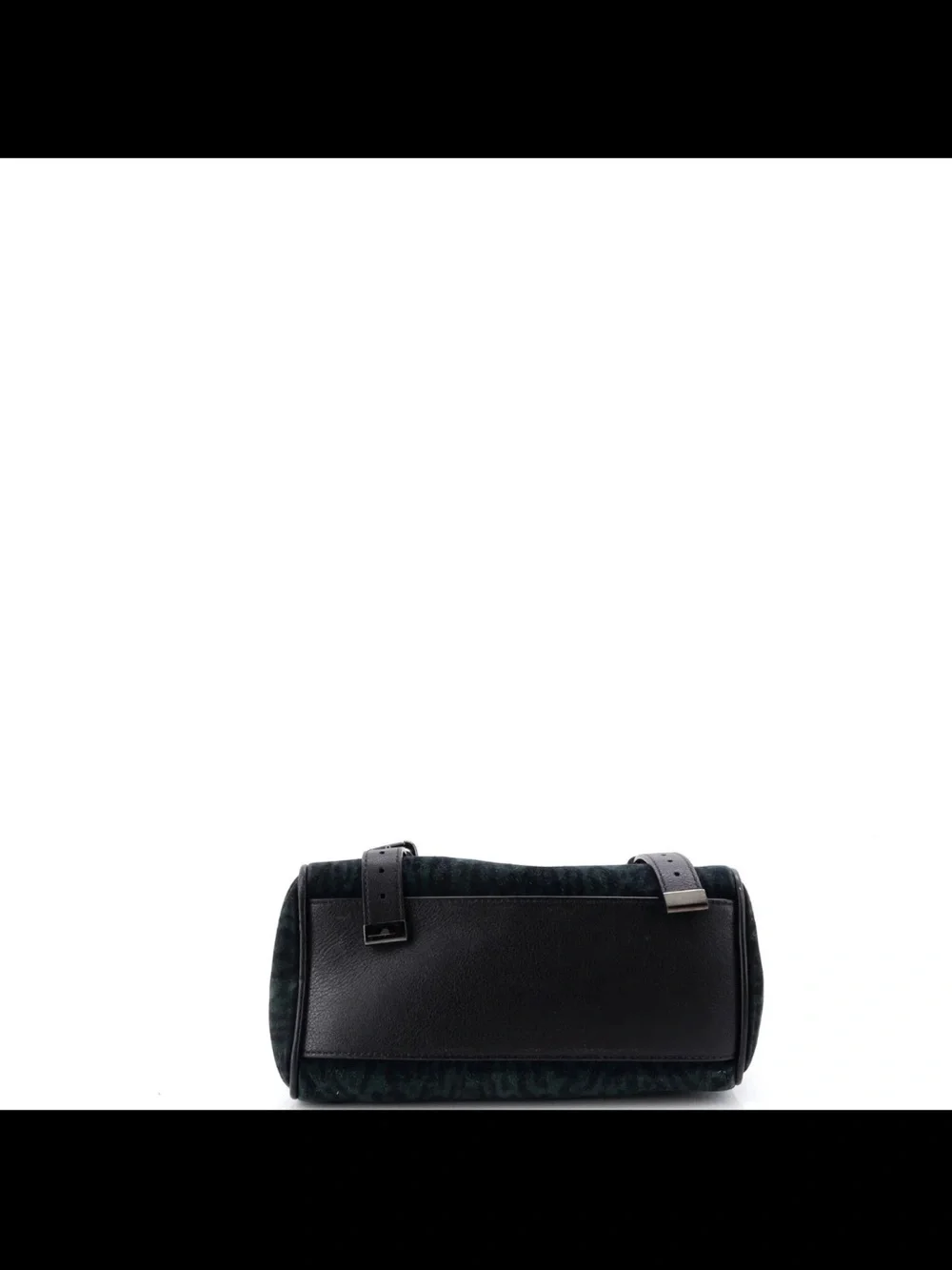 Mulberry Dark Green Leopard-Print Satchel with Black Leather Trim